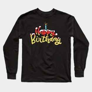 Happy Birthday Cake Boy Long Sleeve T-Shirt